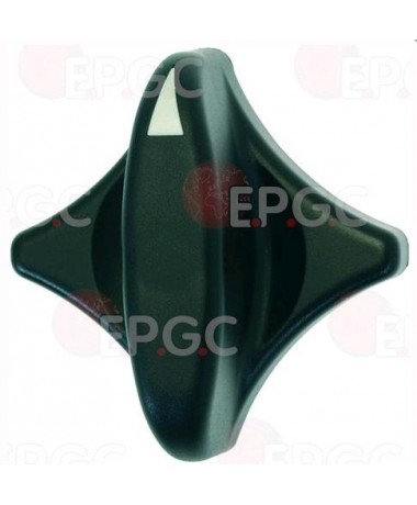 MANETTE NOIRE ROBINET GAZ AXE DEMI LUNE D10X8MM SOLYMAC