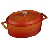 COCOTTE OVALE DIAM 23X29CM H14CM 4.8L FONTE EMAILLE